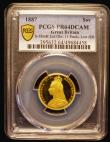London Coins : A188 : Lot 1709 : Sovereign 1887 Jubilee Head Proof Marsh 125E, S.3866B, in a PCGS holder and graded PR64 DCAM