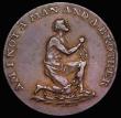 London Coins : A188 : Lot 524 : Slave Token Middlesex, undated, 'AM I NOT A MAN AND A BROTHER' Kneeling slave with clasped...