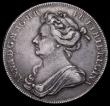 London Coins : A188 : Lot 550 : Coronation of Queen Anne 1702 35mm diameter in silver by J. Croker, Obverse: Bust left, draped, ANNA...