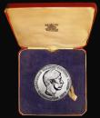 London Coins : A188 : Lot 666 : Investiture of Prince Charles as Prince of Wales 1969 56mm diameter in silver, by M. Rizzello, Obver...