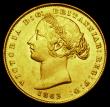 London Coins : A188 : Lot 726 : Australia Sovereign 1863 Sydney Branch Mint, Marsh A368, GEF/AU, all Sydney branch mint Sovereigns h...