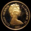 London Coins : A188 : Lot 764 : Cayman Islands $100 Gold 1981 Royal Wedding of Prince Charles and Lady Diana Spencer Gold Proof KM#6...