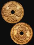 London Coins : A188 : Lot 787 : Fiji Penny 1936 Edward VIII KM#6 A/UNC with a few small spots, New Guinea Penny 1936 Edward VIII KM#...