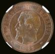 London Coins : A188 : Lot 796 : France Ten Cents 1853A in an NGC holder and graded MS64 BN a most attractive example