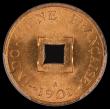 London Coins : A188 : Lot 799 : French Indo China Sapeque 1901 A BU and graded MS65+RD by PCGS