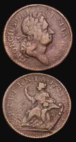London Coins : A188 : Lot 985 : USA/Ireland Halfpennies 1723 Woods, Pellet before H (2) Breen 154, the first Fine with some scuffs, ...
