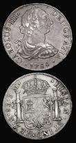 London Coins : A189 : Lot 1078 : Mexico Eight Reales (2) 1736 MF KM#103 Good Fine with a waterworn appearance, 1788 Good Fine, the ob...
