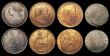 London Coins : A189 : Lot 2233 : Brass Threepence to Third Farthings (8) comprising Brass Threepence 1942 AU/UNC and lustrous with a ...