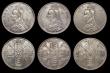 London Coins : A189 : Lot 2265 : Double Florins (6) 1887 Roman 1 NEF/EF with some contact marks, 1887 Arabic 1 (2) GVF and GF/NVF, 18...