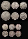 London Coins : A189 : Lot 2296 : Florin to Farthing (12) comprising Florin 1887 Jubilee Head About EF, Shillings (2) 1887 Jubilee Hea...