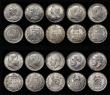 London Coins : A189 : Lot 2423 : Sixpences (14) 1887 Jubilee Head, Withdrawn type GVF, 1892 VF/GVF, 1897 EF/GEF and lustrous with gol...