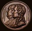 London Coins : A189 : Lot 773 : France, Montyon and Franklin Society 1833, 41mm in bronze by J.J. Barre, Obverse: Busts left, legend...
