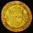 London Coins : A189 : Lot 957 : France Ecu d'Or Charles VII undated (1422-1461) Friedberg 307, NVF on a full round flan