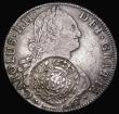 London Coins : A190 : Lot 1176 : Brazil - Minas Gerais 960 Reis Countermarked Coinage, on Bolivia 8 Reales 1806PTS PJ KM#73, Obverse ...