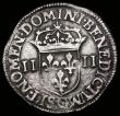 London Coins : A190 : Lot 1234 : France - Navarre 1/4 Ecu 1617 Louis XIII (9.17 grams) VF details porous fields