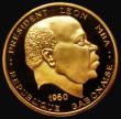 London Coins : A190 : Lot 1247 : Gabon 100 Francs 1960 Gold Proof aFDC (the odd hairline) KM4