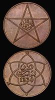 London Coins : A190 : Lot 1373 : Morocco (2) 10 Mazunas AH1330 Pa (1912) Y#29.1 Toned UNC, 5 Mazunas AH1330 Pa (1912) Y#28.1 UNC with...