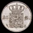 London Coins : A190 : Lot 1380 : Netherlands 25 Cents 1825B EF