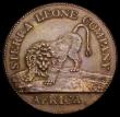 London Coins : A190 : Lot 1419 : Sierra Leone Cent 1791 AFRICA. In exergue below lion KM1 plain edge AU-Unc and Prooflike