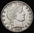 London Coins : A190 : Lot 1642 : USA Quarter Dollar 1909D Breen 4203 GEF/AU the obverse with minor hairlines, comes with old Bowers a...