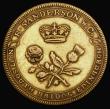 London Coins : A190 : Lot 706 : Halfpenny 18th Century Lothian - Edinburgh - Sanderson's, Brass, undated, Obverse: A rose and t...