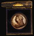 London Coins : A190 : Lot 804 : Queen Victoria Diamond Jubilee 1897 38mm in bronze by F.T.B, Obverse: Queen Victoria Veiled head lef...