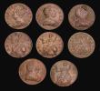 London Coins : A190 : Lot 935 : Halfpennies (4) 1746 nVF, 1770 EF once cleaned, 1772 aVF, 1774 VF or better
