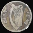 London Coins : A191 : Lot 1023 : Ireland Halfcrown 1943 S.6633, in an NGC holder FINE DETAILS ENVIRONMENTAL DAMAGE, bold a collectabl...