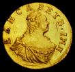 London Coins : A191 : Lot 1081 : Russia Poltina (Gold 1/2 Ruble) 1756 Elizabeth obverse with crowned E monogram reverse scarce one ye...
