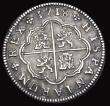 London Coins : A191 : Lot 1124 : Spain 2 Reales 1718 J KM#297 Bold and pleasant Good VF