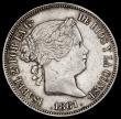 London Coins : A191 : Lot 1125 : Spain 20 Reales 1861 KM#609.2 mintmark 6 pointed star VF