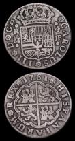 London Coins : A191 : Lot 1126 : Spain 4 Reales 1761 JP KM388.1 bold and pleasant Fine, and 2 Reales 1718 Very Good