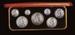 London Coins : A191 : Lot 1239 : Victoria Jubilee Head 1887 7-coin silver set Crown to Threepence EF-AU with matching tone, in a maro...