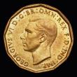 London Coins : A191 : Lot 1243 : Brass Threepence 1946 Peck 2388 Lustrous Unc with the odd minor contact mark, a key date rarity