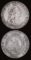 London Coins : A191 : Lot 1307 : Crown 1844 Cinquefoil stops on edge ESC 281, Bull 2592 bold Fine along with Bank of England Dollar 1...