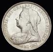 London Coins : A191 : Lot 1339 : Crown 1897 LXI ESC 313, Bull 2603 AU/UNC with peripheral gold toning and mint brilliance