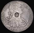 London Coins : A191 : Lot 1377 : Dollar George III Countermarked Oval Stamp on Mexico City 8 Reales 1791 ESC 129 countermark EF and s...