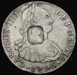 London Coins : A191 : Lot 1378 : Dollar George III Octagonal Countermark on a Peru 8 Reales 1795 LIMA mintmark ESC 140A, Bull 1872 (R...
