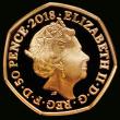 London Coins : A191 : Lot 1418 : Fifty Pence 2018 100th Anniversary of the Representation of the People's Act Gold Proof S.H48 F...
