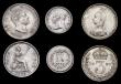 London Coins : A191 : Lot 1494 : Groat 1836 GEF even tone, Threepence 1888 EF, Threehalfpence 1842 GVF