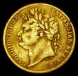 London Coins : A191 : Lot 1568 : Half Sovereign 1825 About Fine/Near Fine or an uneven (slightly bent) flan
