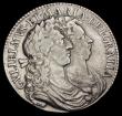 London Coins : A191 : Lot 1636 : Halfcrown 1689 First Shield, Caul and Interior Frosted, with Pearls, First V of GVLIELMVS over A, FR...