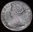 London Coins : A191 : Lot 1655 : Halfcrown 1713 Plain Angles DVODECIMO edge, ESC 583, Bull 1376 Good VF with a pleasant tone and some...