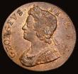 London Coins : A191 : Lot 1753 : Halfpenny 1731 Peck 840 struck from rusty dies so some imperfections both sides otherwise about as s...