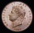 London Coins : A191 : Lot 1762 : Halfpenny 1827 Peck 1438 silky UNC with hints of lustre (now lists at &pound;400 in UNC)