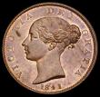 London Coins : A191 : Lot 1764 : Halfpenny 1841 DF.I for DEI as Peck 1524 UNC with traces of lustre obverse and good lustre reverse a...