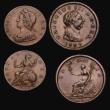 London Coins : A191 : Lot 2311 : Penny 1807 GVF, Halfpenny 1719 Fine and 1729 VF, Farthing 1773 VF
