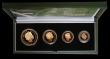 London Coins : A191 : Lot 542 : United Kingdom 2003 Gold Proof Four Coin Sovereign Collection, Gold Five Pounds to Half Sovereign, F...