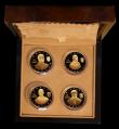 London Coins : A191 : Lot 555 : Alderney 25 Pounds 2005 England Football Gold Proof 4 coin set featuring David Beckham, Sol Campbell...