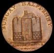 London Coins : A191 : Lot 703 : Halfpenny 1794 Bungay Suffolk BIGODS CASTLE Unc with lustre